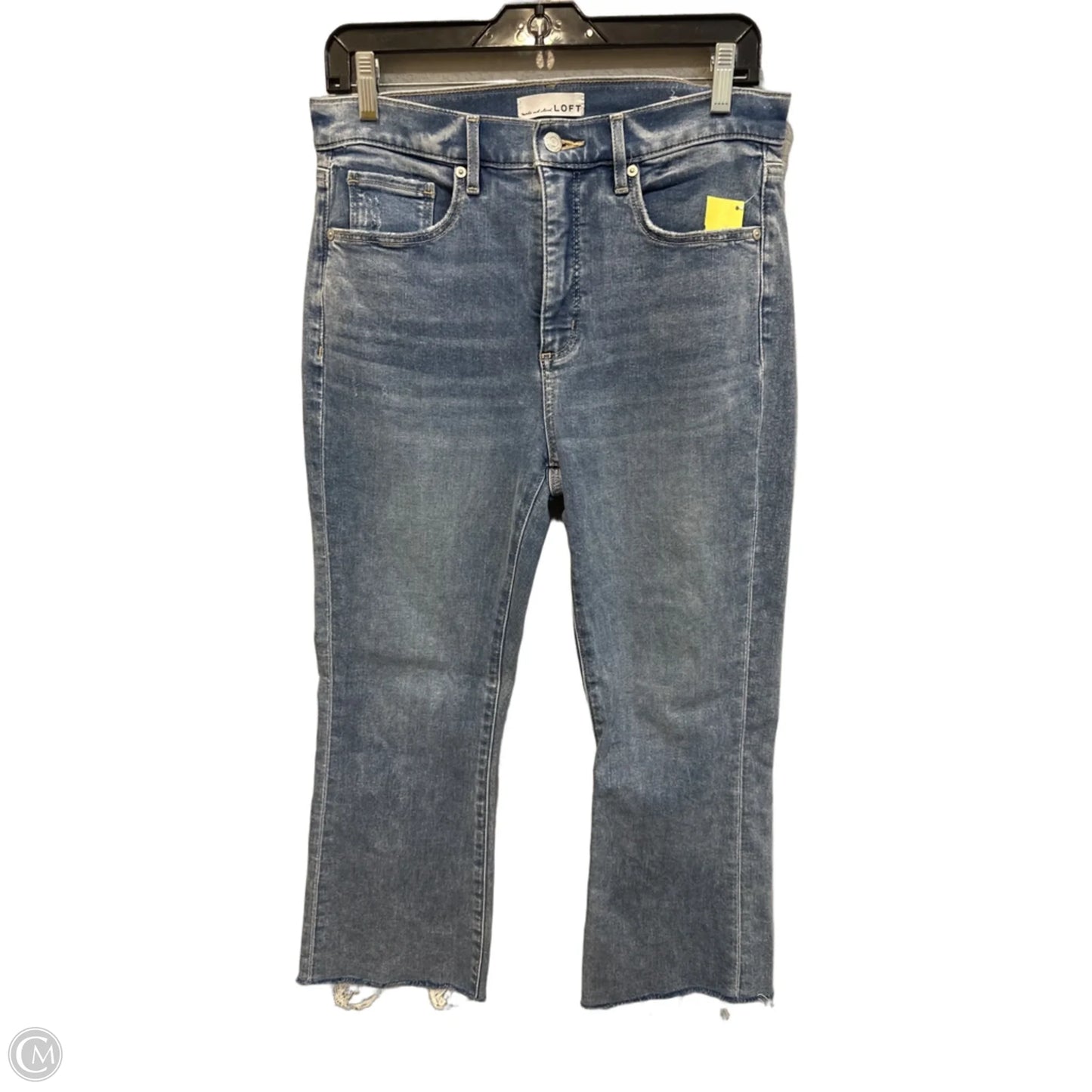Jeans Flared By Loft In Blue Denim, Size: 6