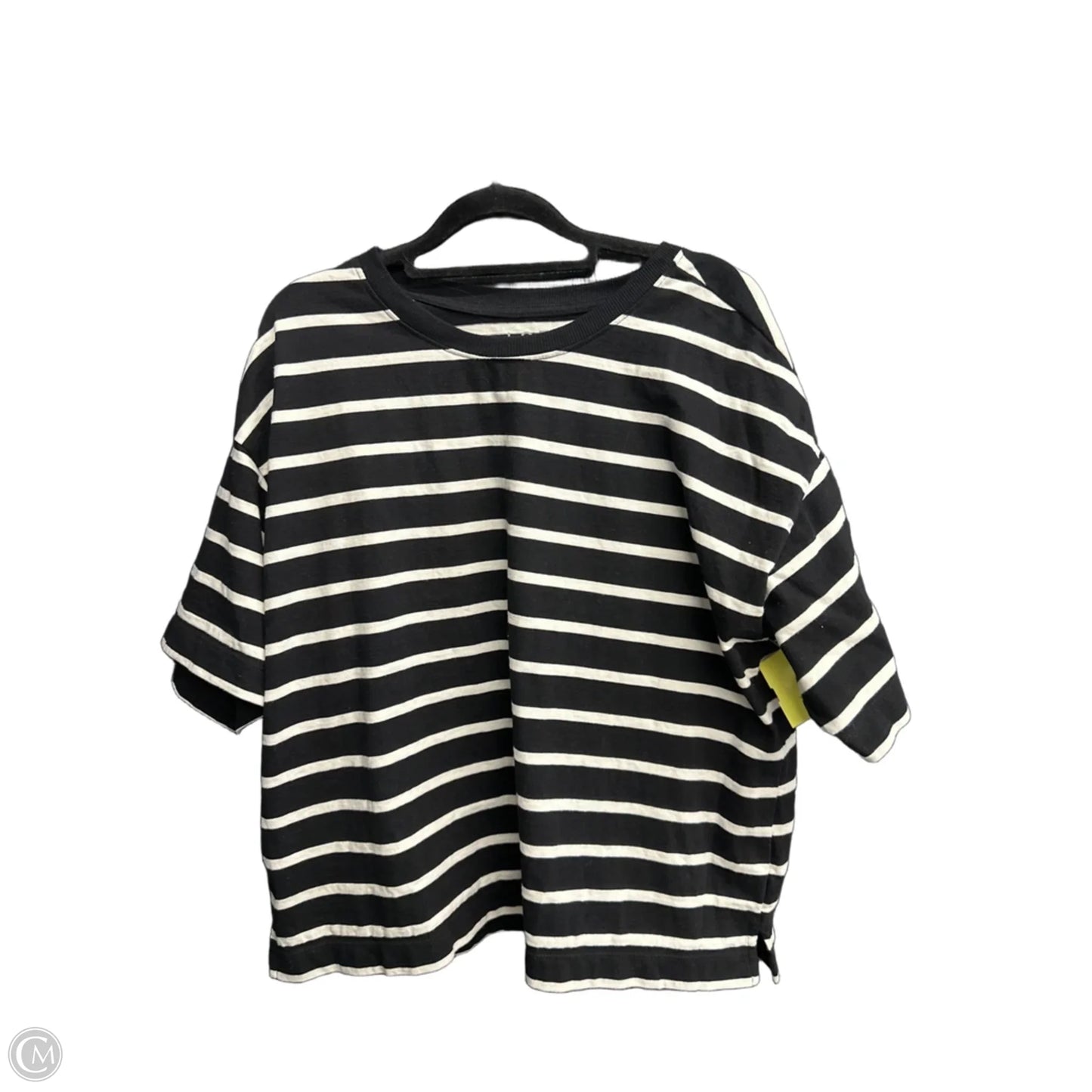 Top Short Sleeve By Loft In Striped Pattern, Size: L