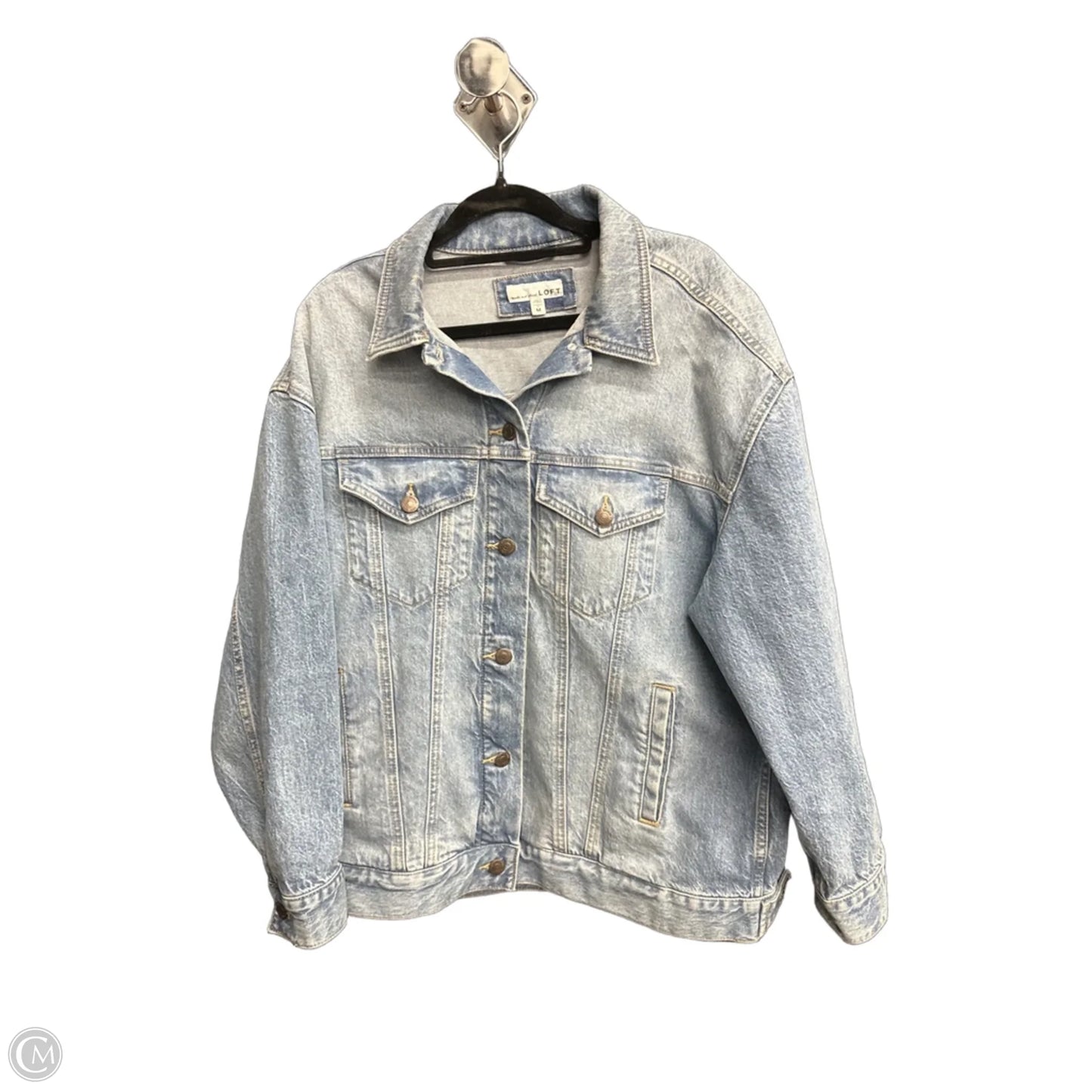 Jacket Denim By Loft In Blue Denim, Size: M