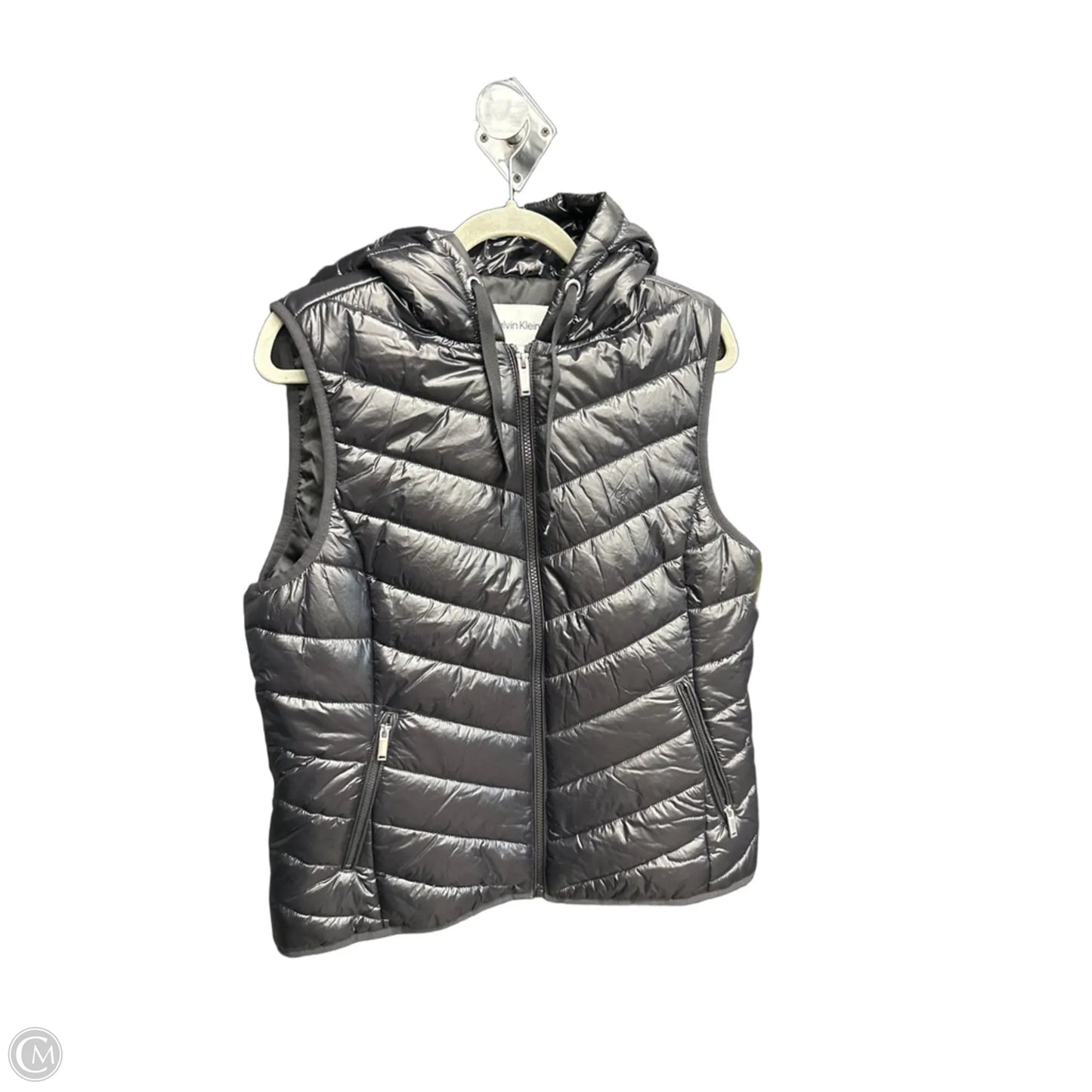 Vest Puffer & Quilted By Calvin Klein In Black, Size: M