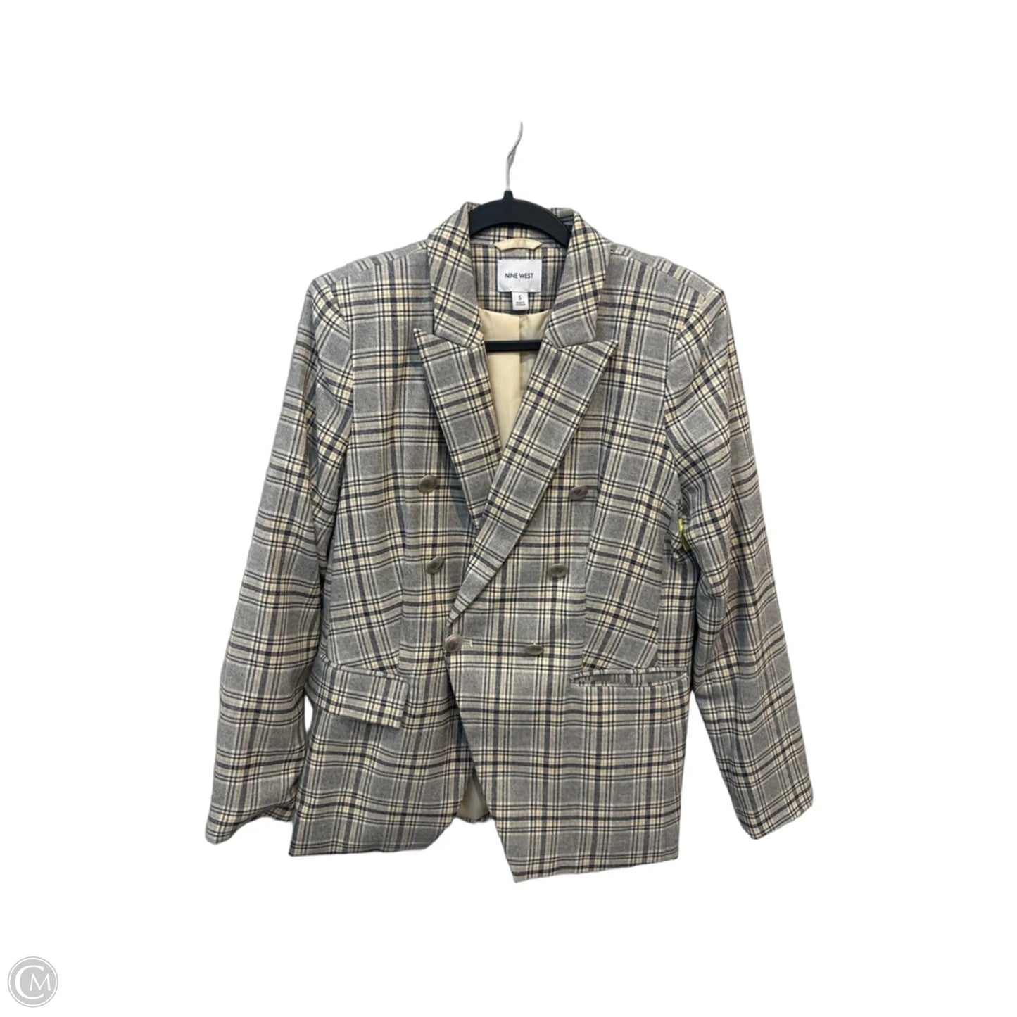 Blazer By Nine West In Plaid Pattern, Size: S