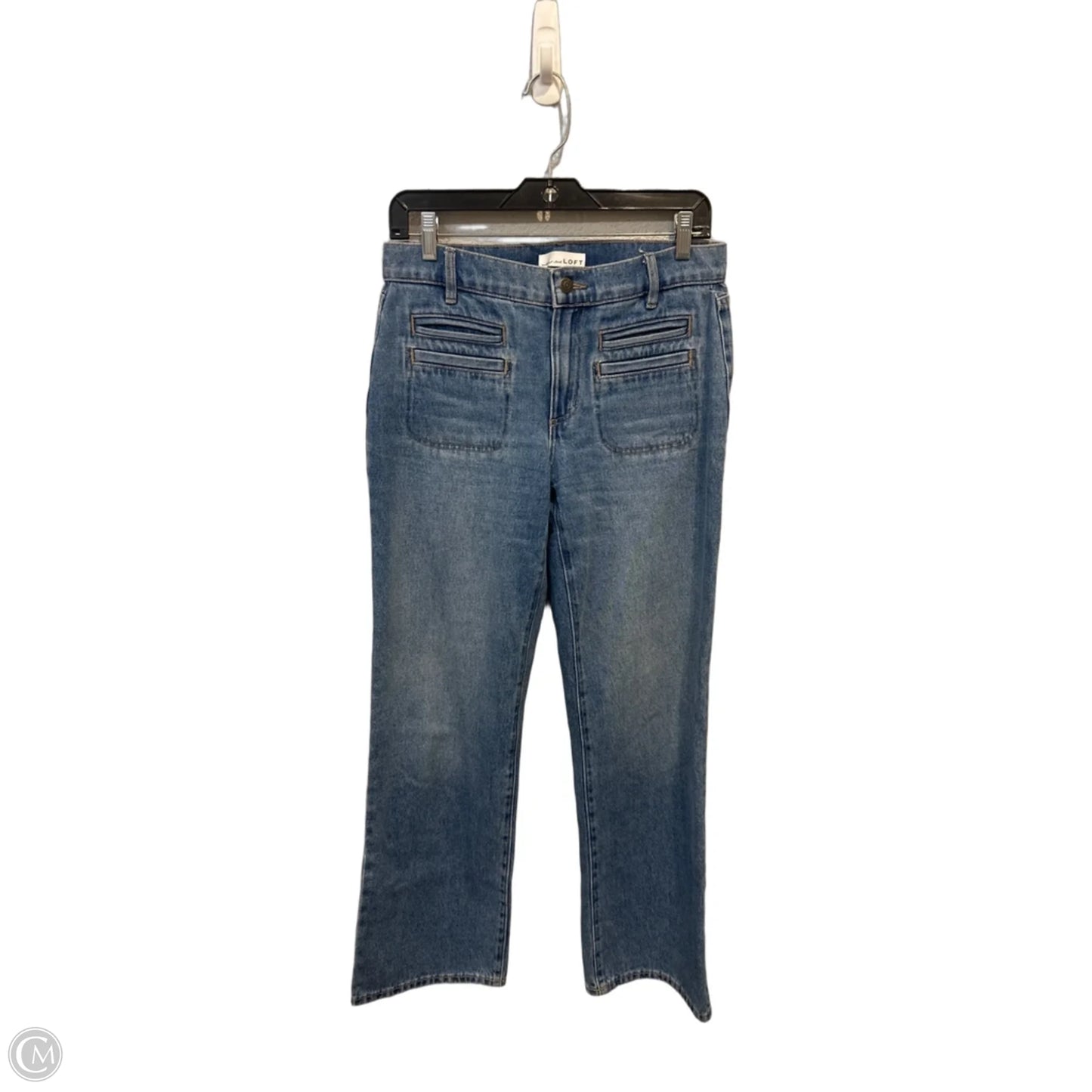Jeans Straight By Loft In Blue Denim, Size: 0