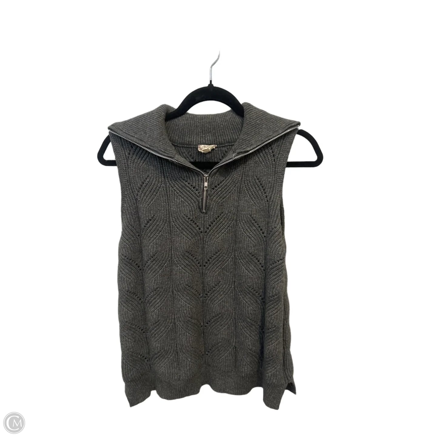 Sweater Short Sleeve By Hem & Thread In Grey, Size: S