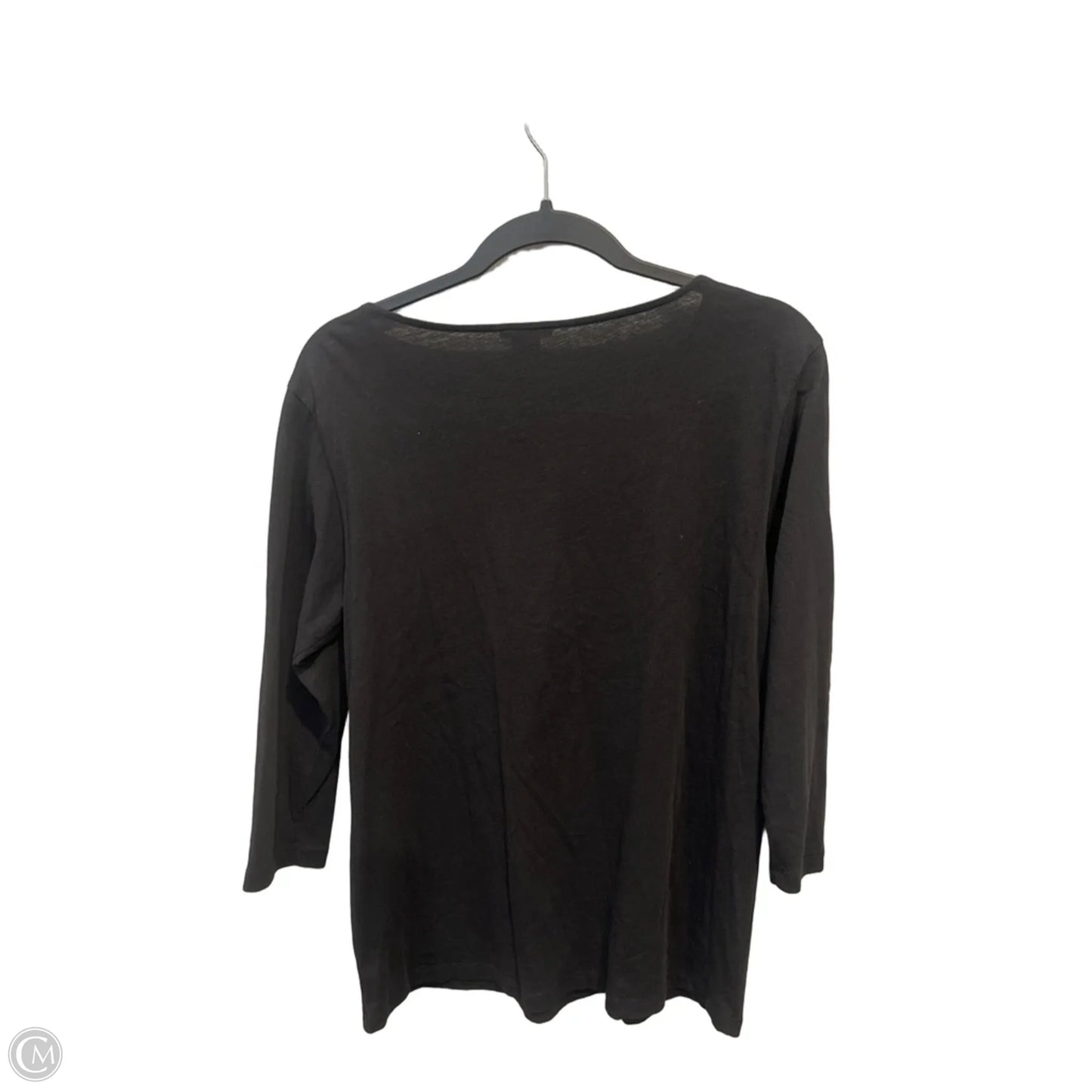 Top Long Sleeve By Theory In Black, Size: M