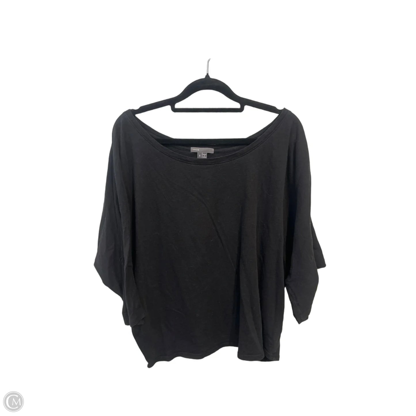 Top 3/4 Sleeve By Vince In Black, Size: S
