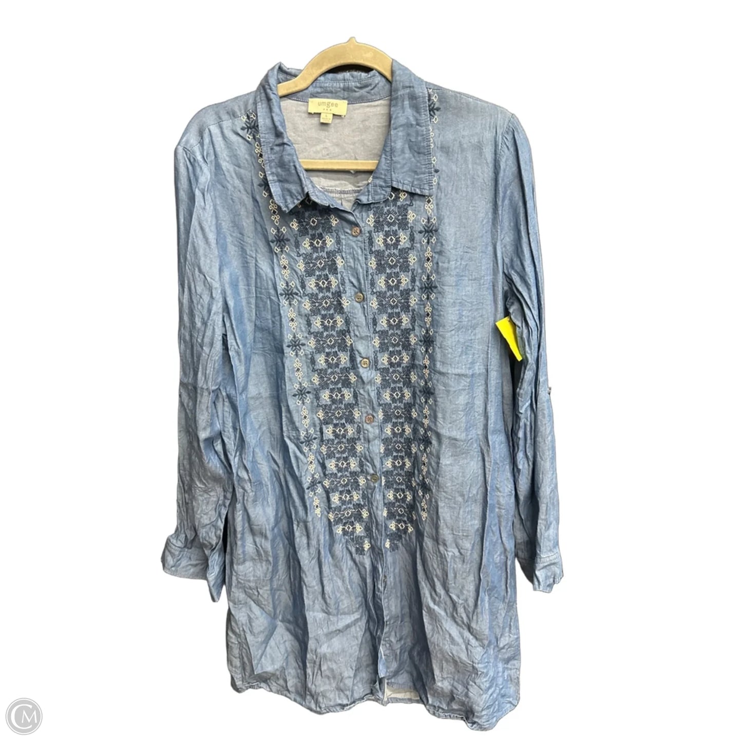 Dress Casual Midi By Umgee In Blue Denim, Size: L