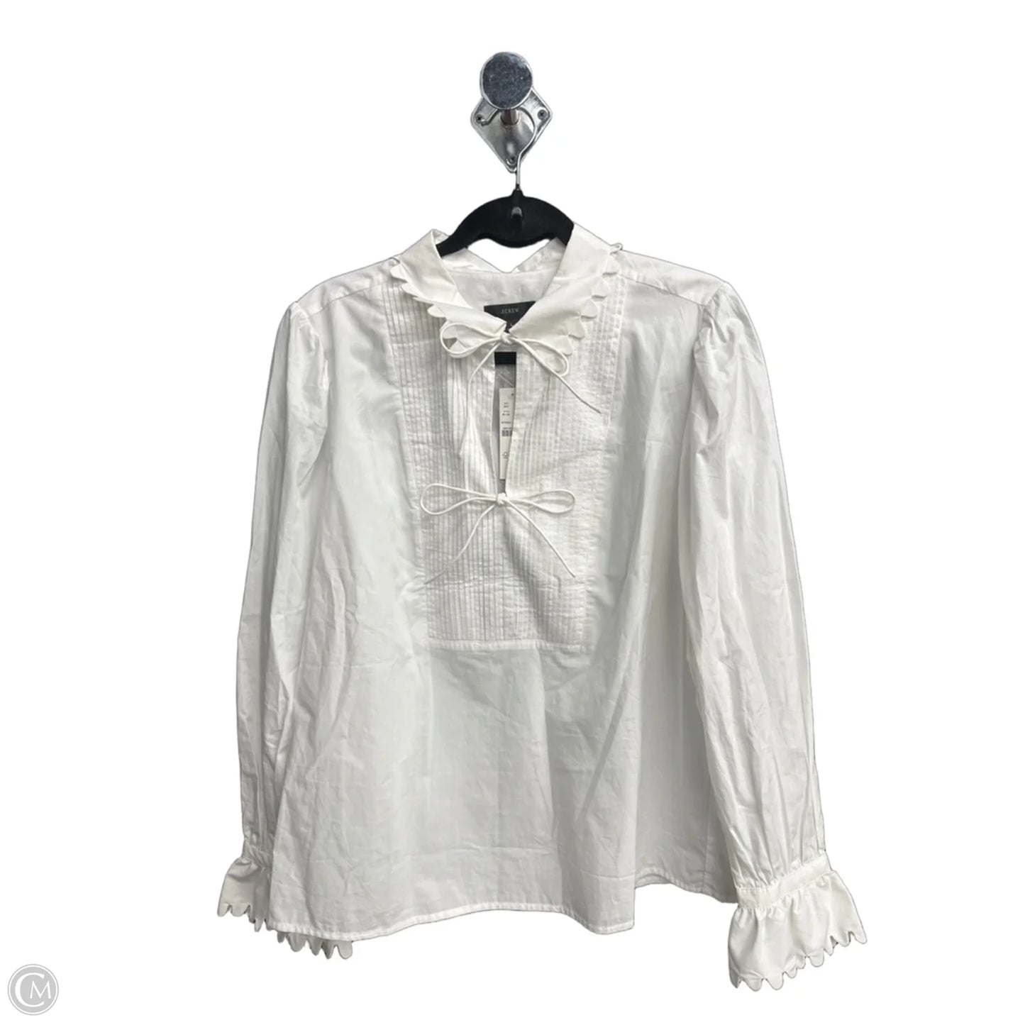 Top Long Sleeve By J. Crew In White, Size: L