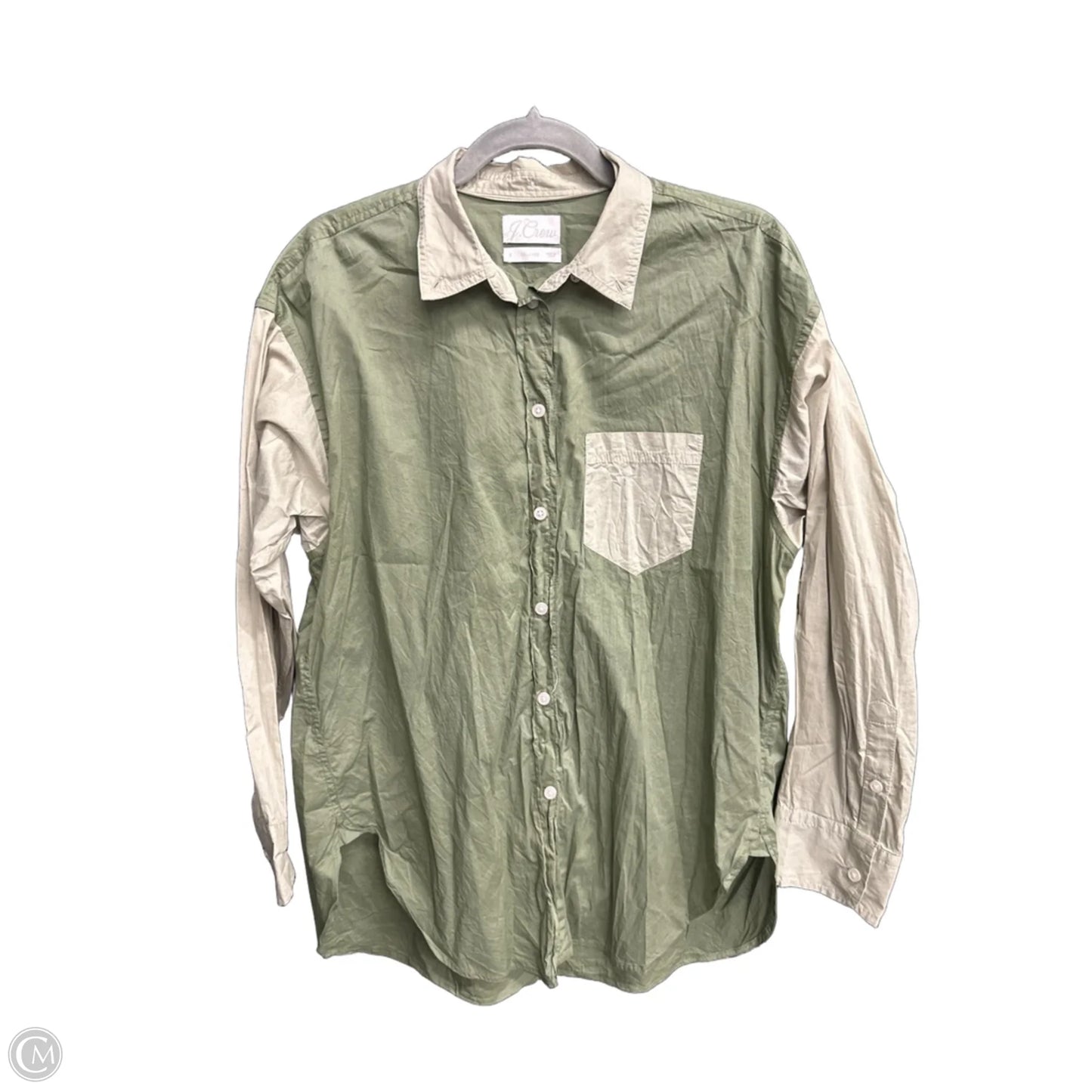 Top Long Sleeve By J. Crew In Green, Size: M