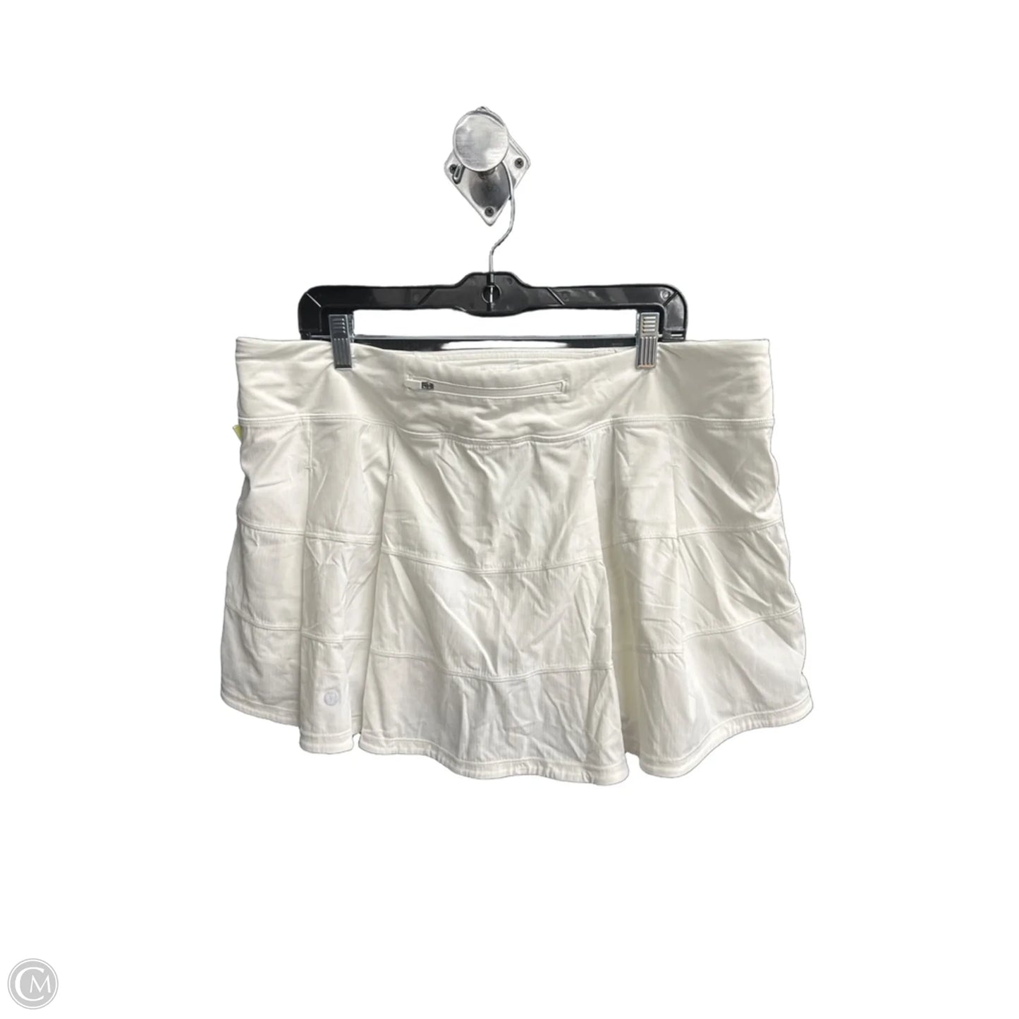 Athletic Skirt By Lululemon In White, Size: Xl