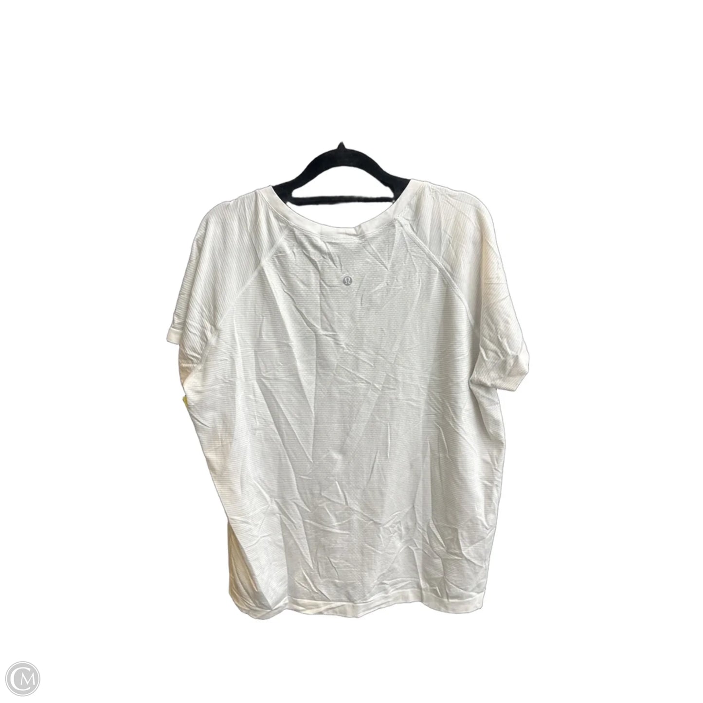 Athletic Top Short Sleeve By Lululemon In White, Size: 2x
