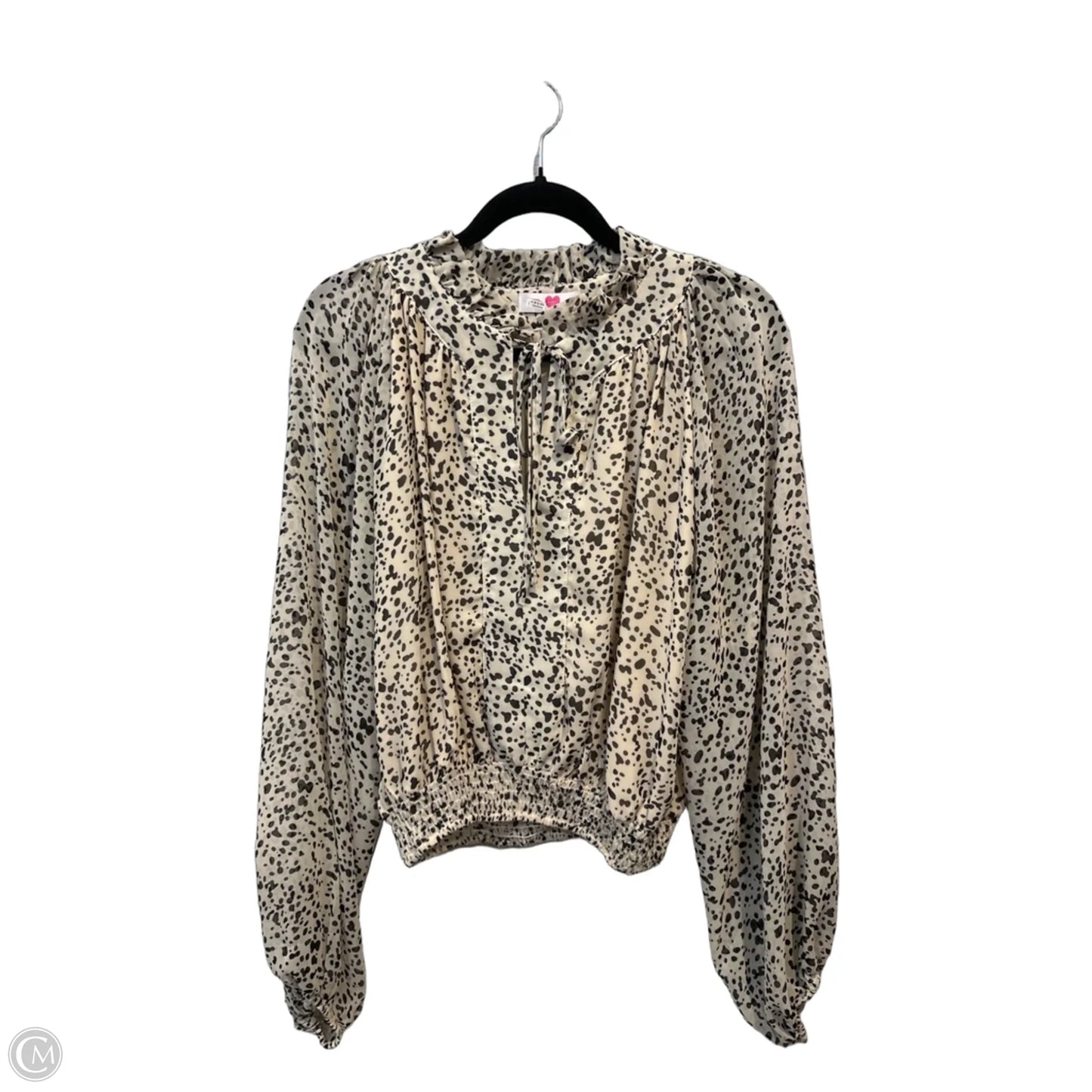 Top Long Sleeve By Buddy Love In Animal Print, Size: S