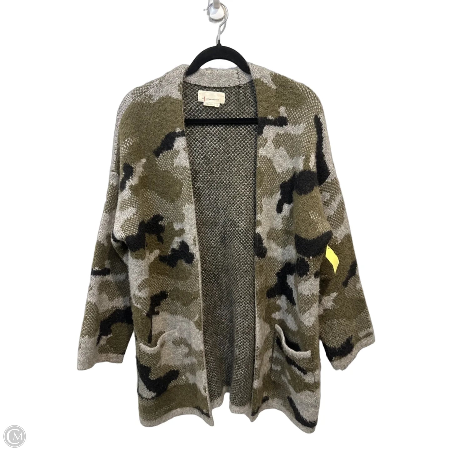 Sweater Cardigan By Anthropologie In Camouflage Print, Size: Xs