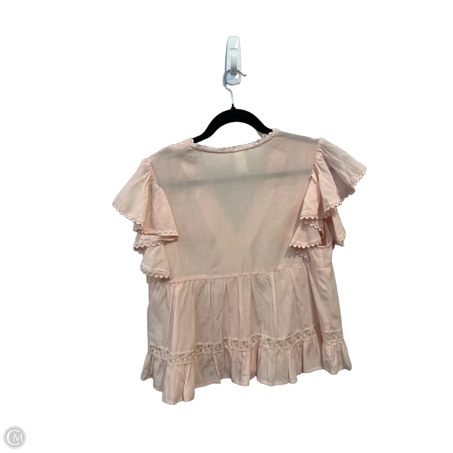 Top Short Sleeve By H&m In Pink, Size: S