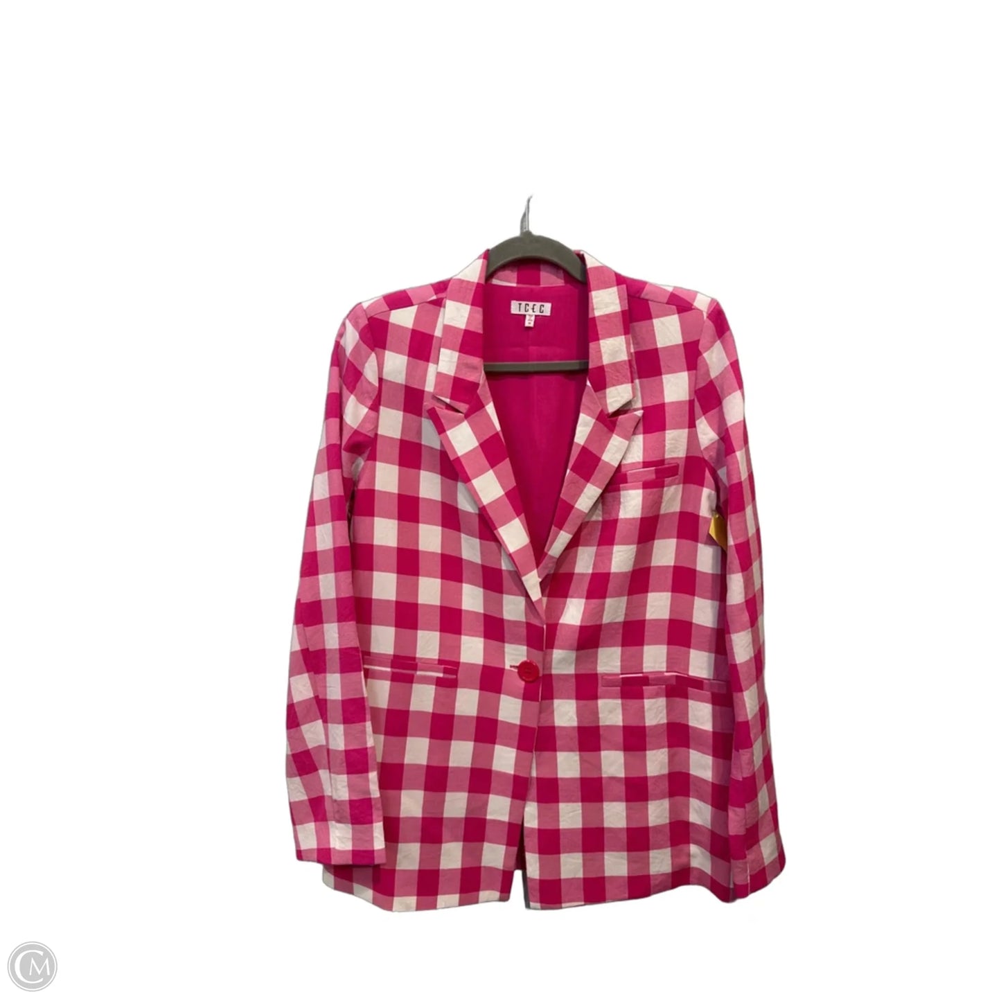 Blazer By Tcec In Checkered Pattern, Size: M