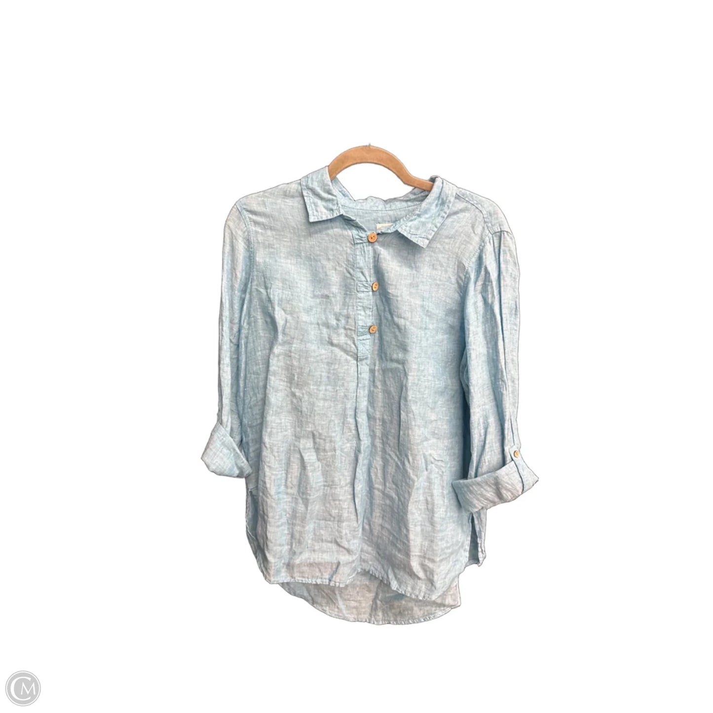 Top 3/4 Sleeve By Sigrid Olsen In Blue, Size: M