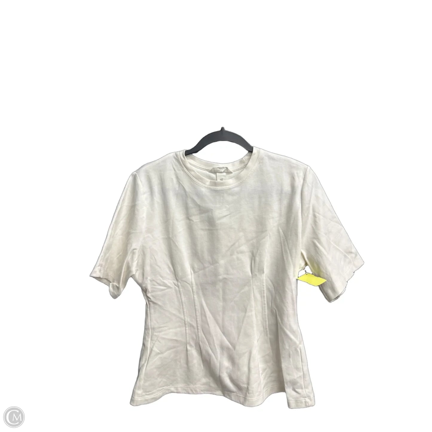 Top Short Sleeve By H&m In Cream, Size: M