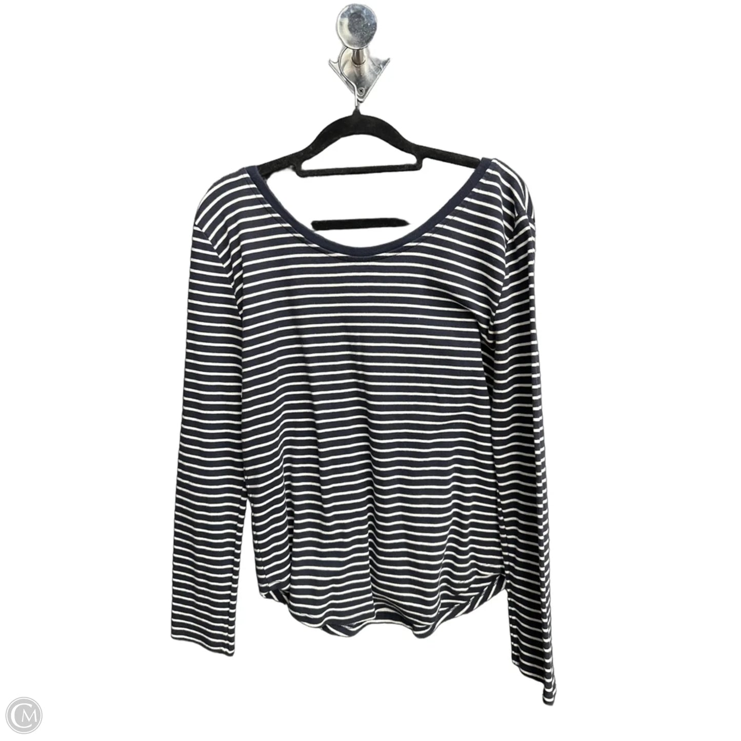 Top Long Sleeve By Loft In Striped Pattern, Size: M