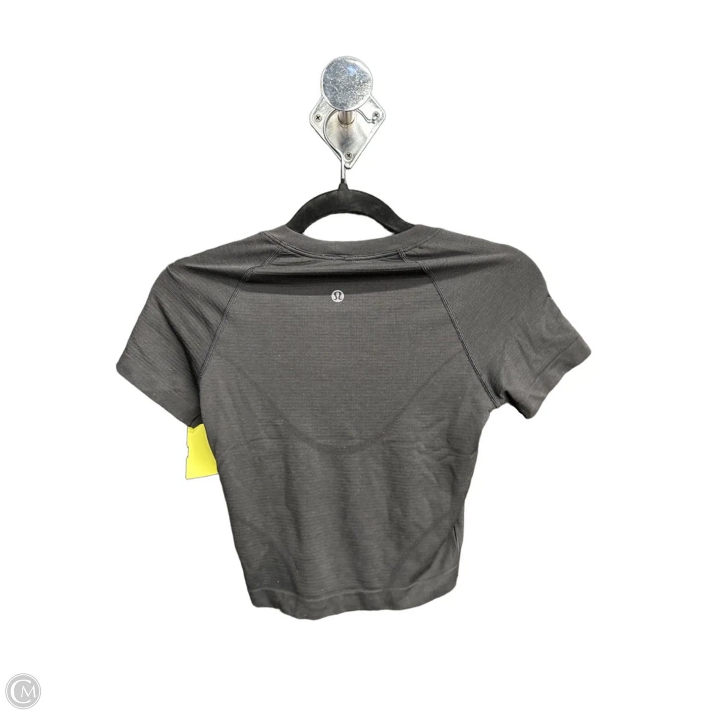 Athletic Top Short Sleeve By Lululemon In Black, Size: 2