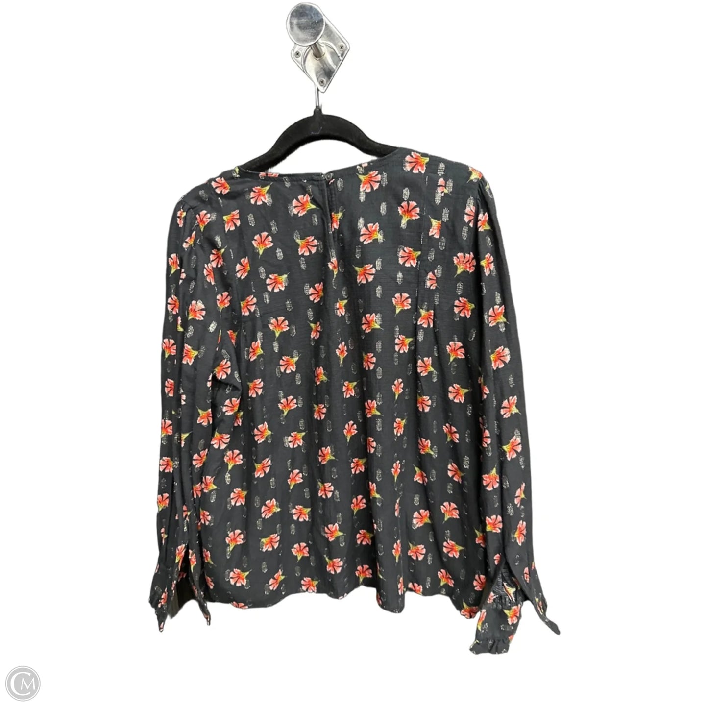 Top Long Sleeve By Loft In Floral Print, Size: L