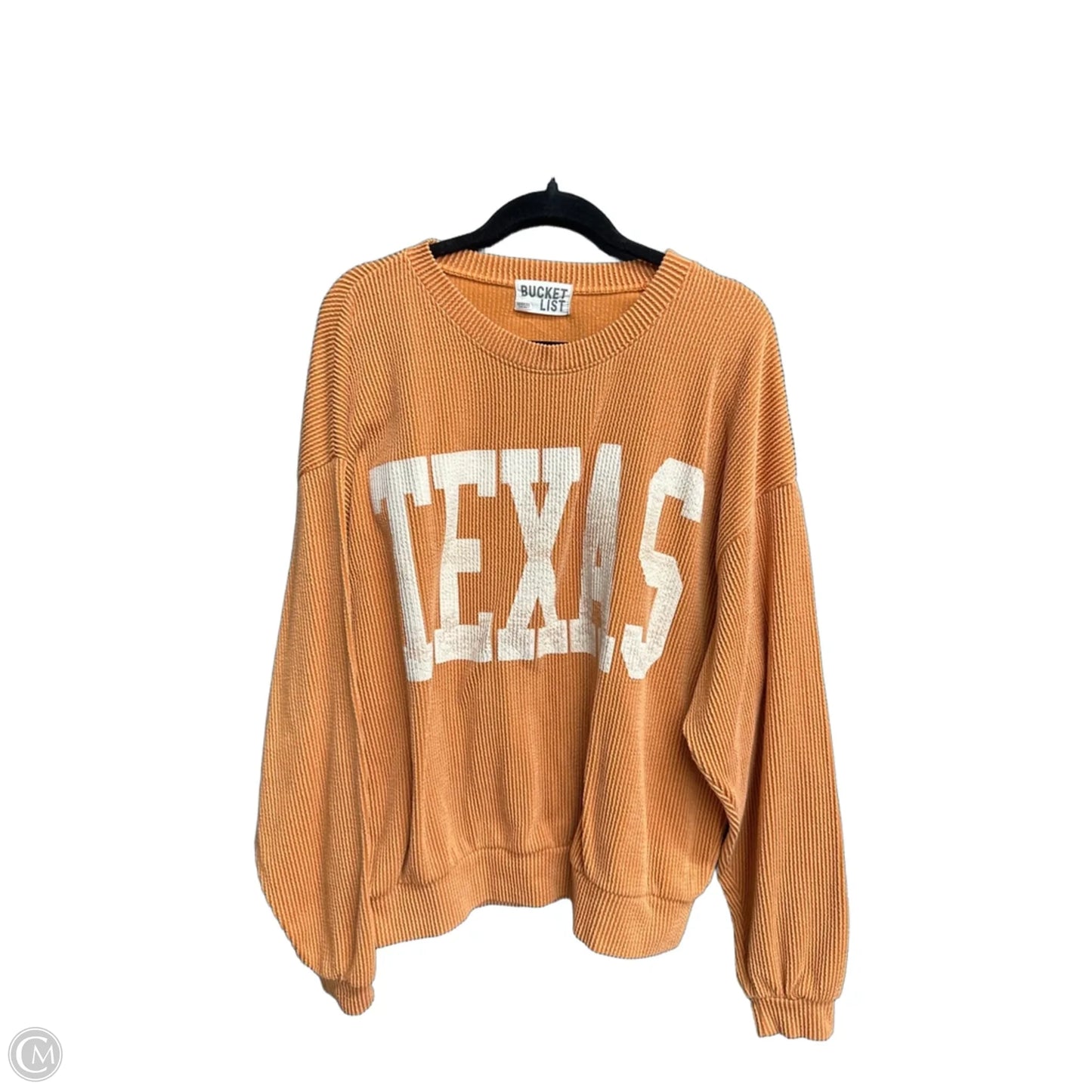 Sweatshirt Crewneck By Bucketlist In Orange, Size: L