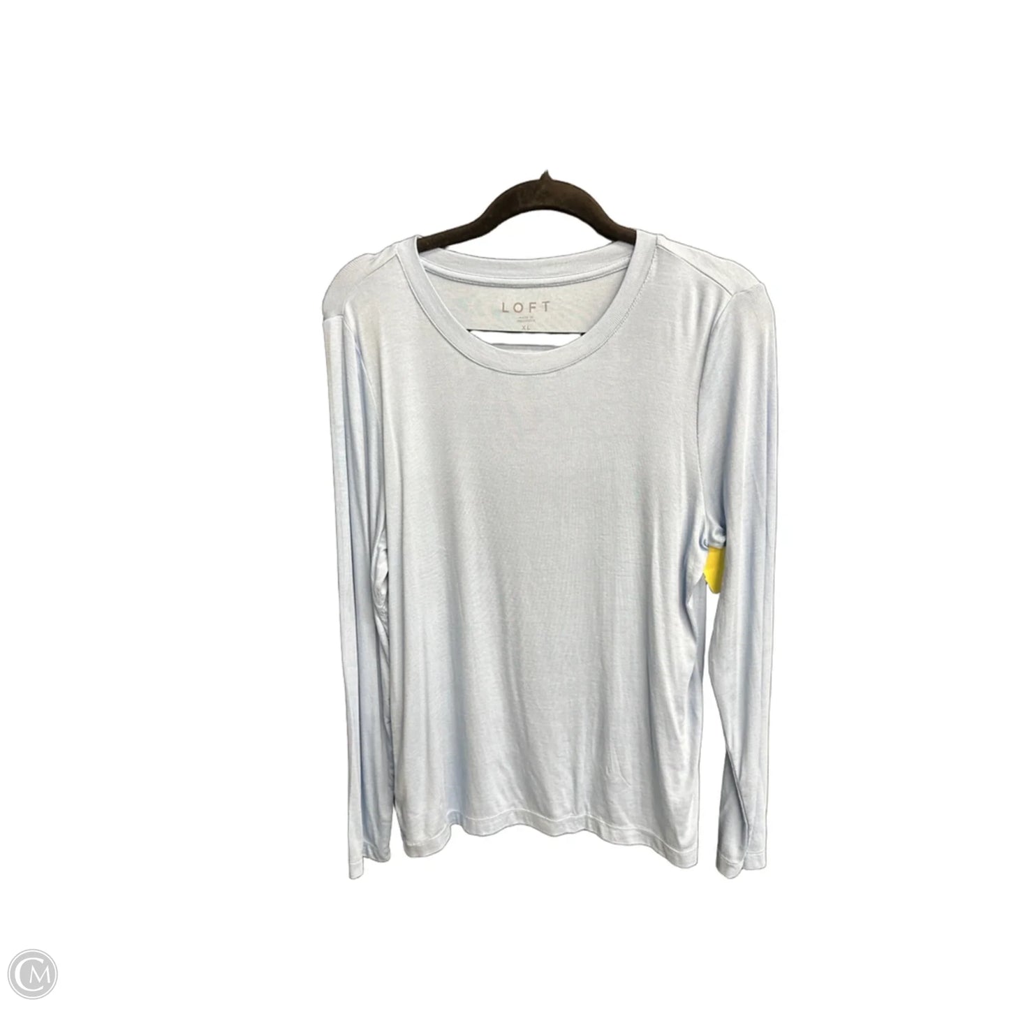 Top Long Sleeve Basic By Loft In Blue, Size: Xl