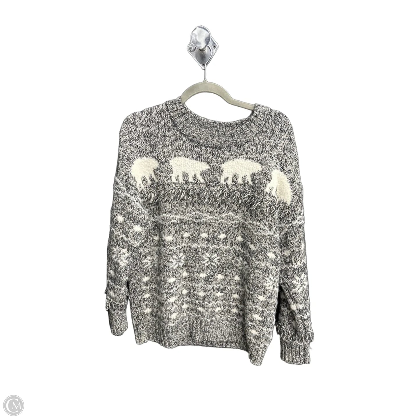 Sweater By Loft In Grey, Size: L