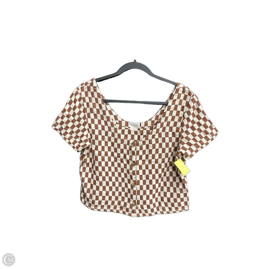 Top Short Sleeve By Brixton In Checkered Pattern, Size: S
