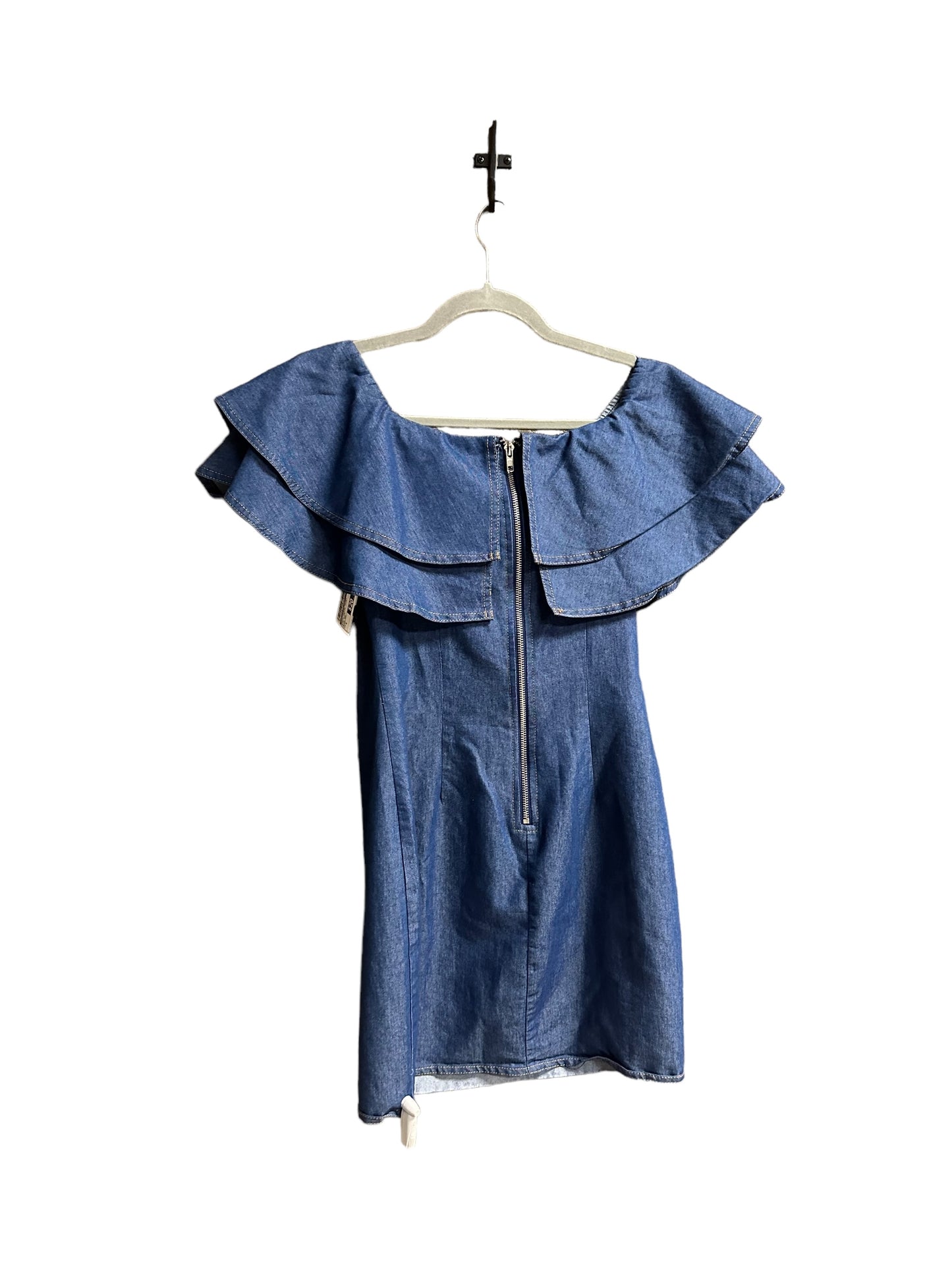 Blue Denim Dress Casual Short English Factory, Size S