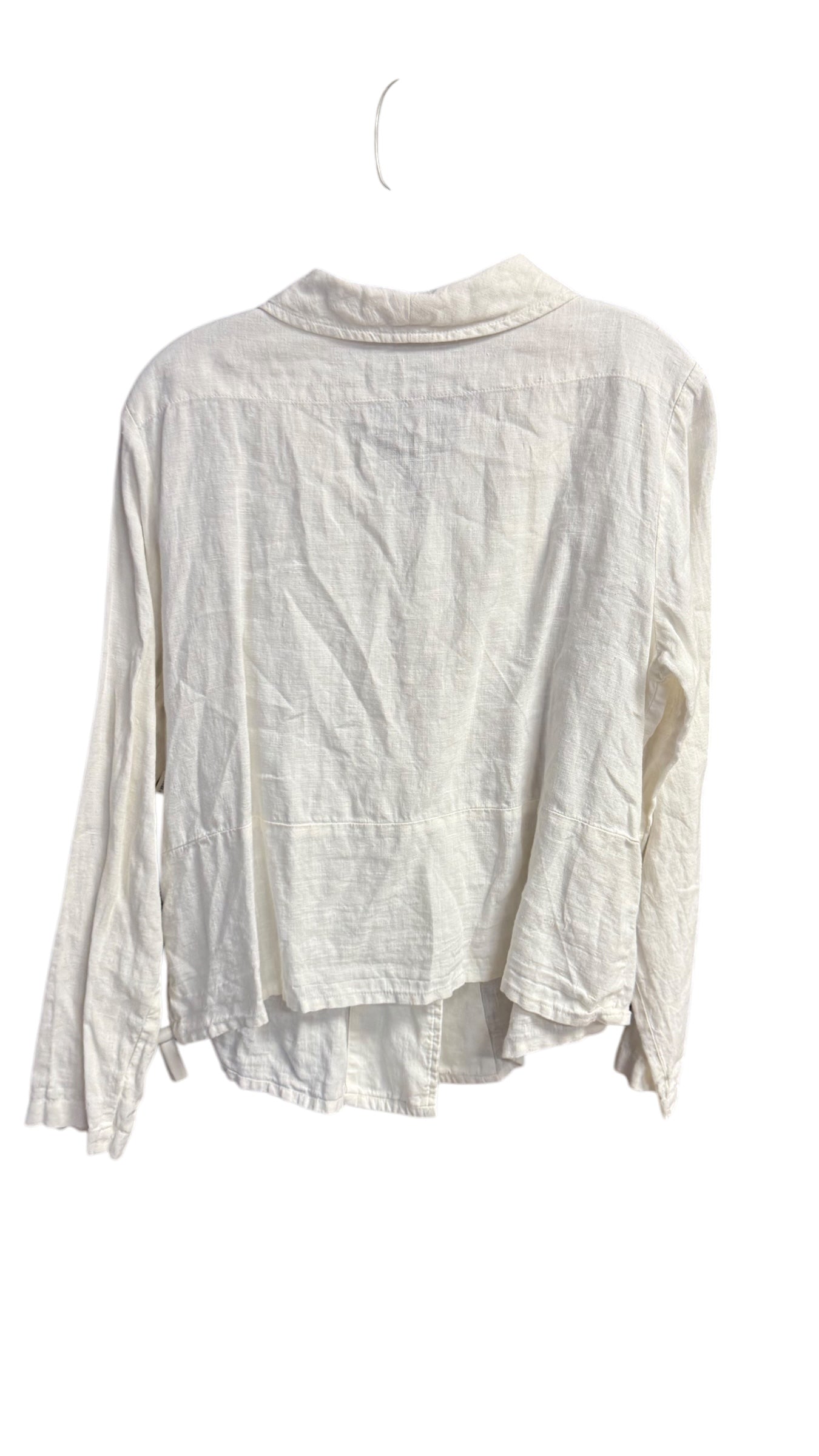 Top Long Sleeve By Flax In White, Size: S