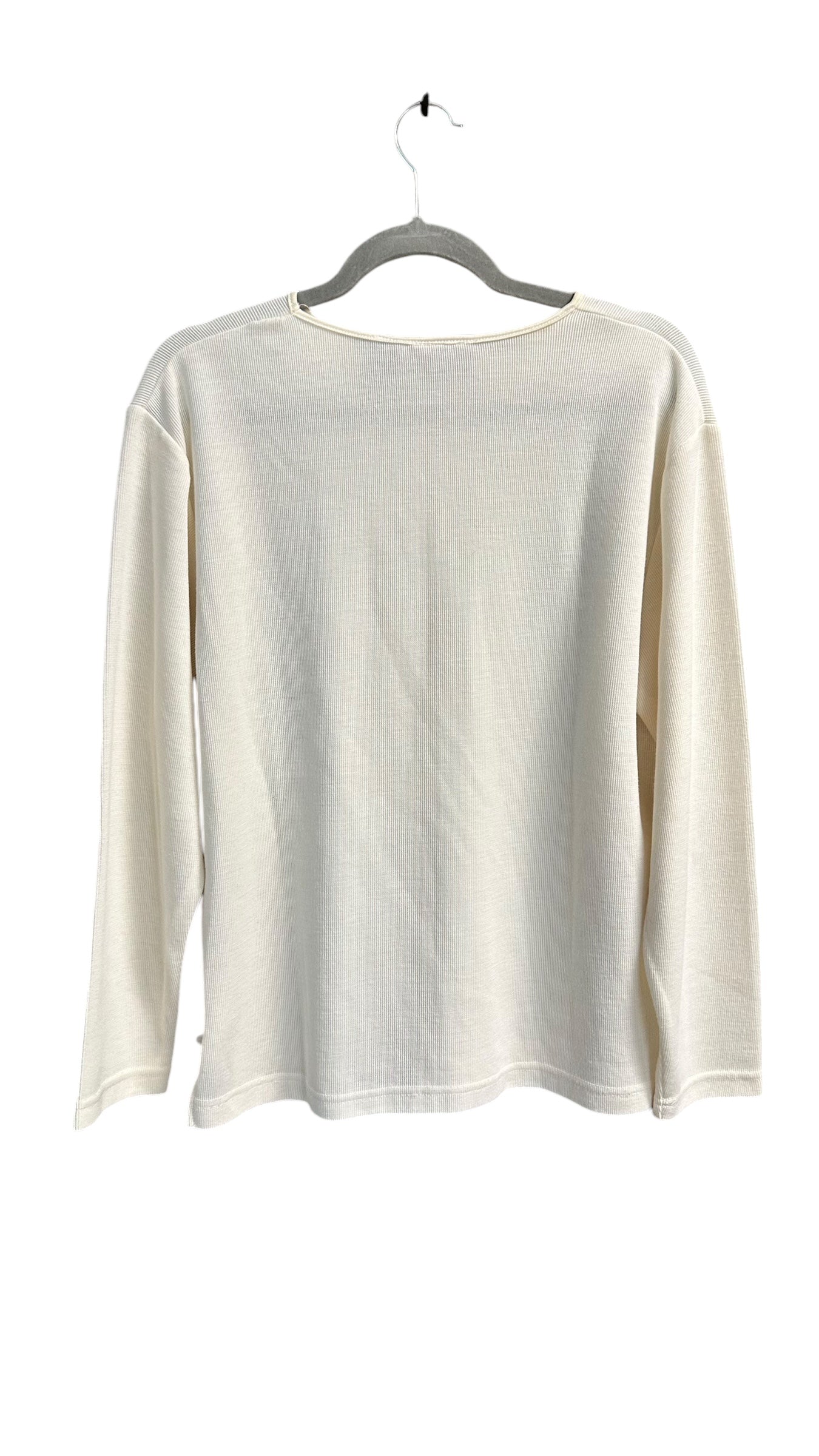 Top Long Sleeve By Premier In Cream, Size: L