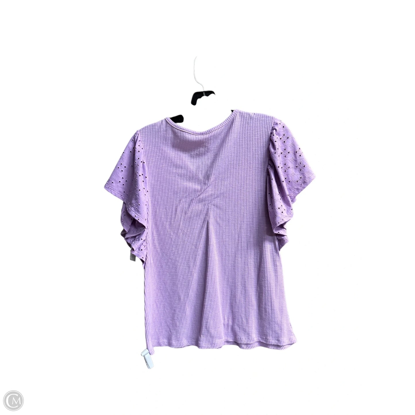 Top Short Sleeve By Cato In Purple, Size: S