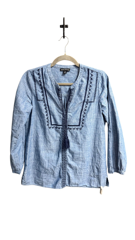 Top Long Sleeve By J. Crew In Blue, Size: Xs