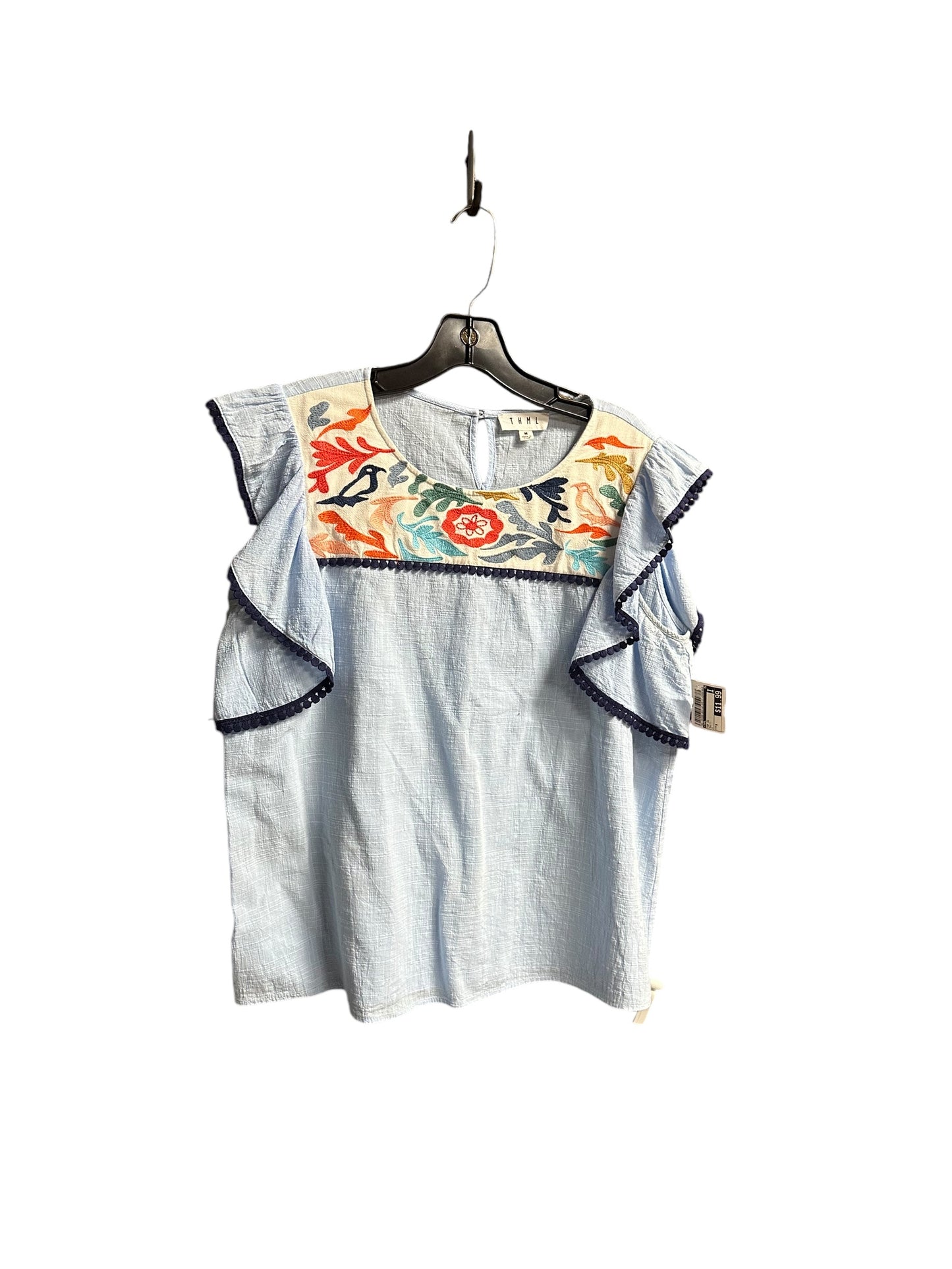 Top Short Sleeve By Thml In Multi-colored, Size: M