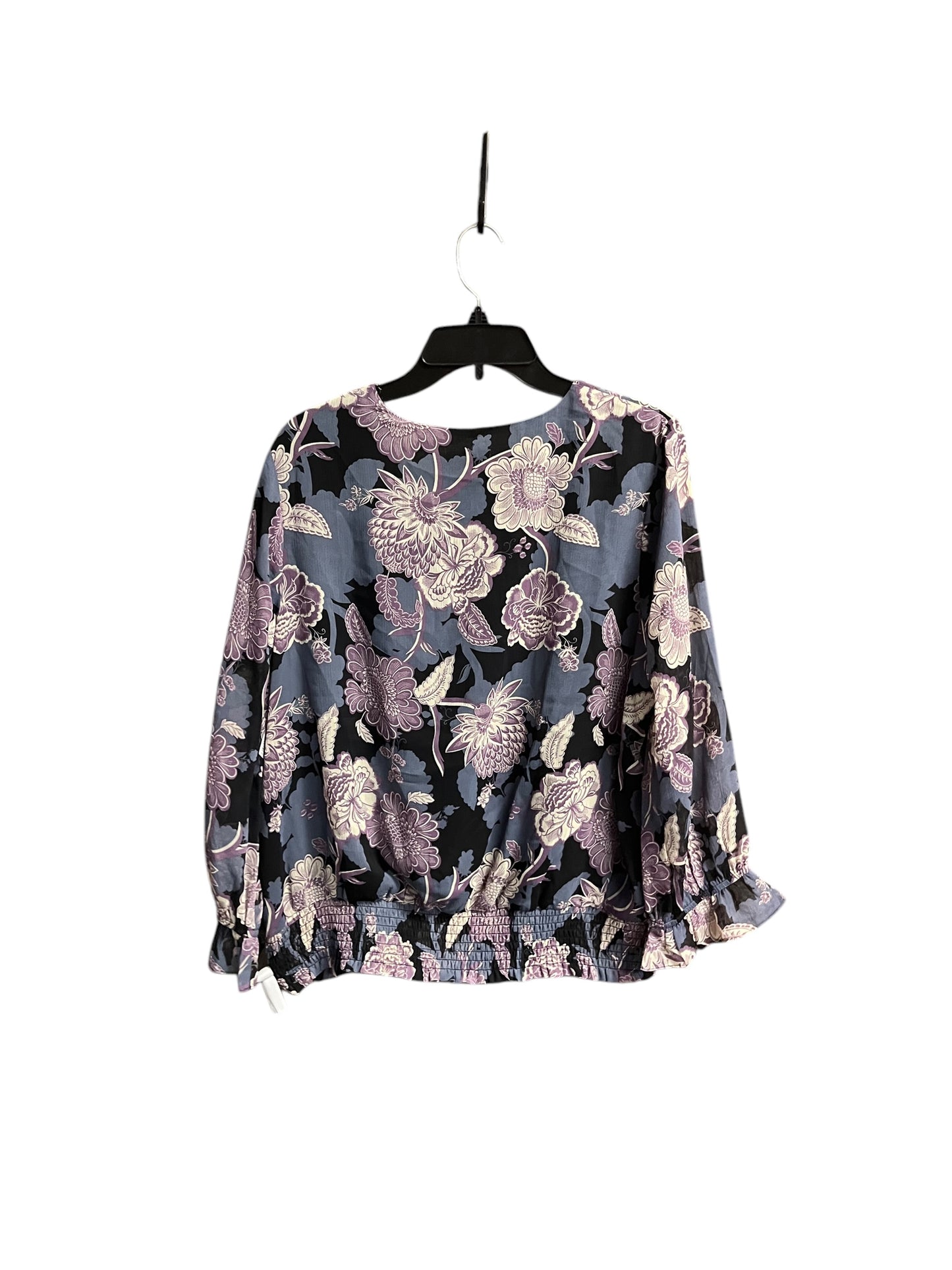 Top Long Sleeve By Cato In Floral Print, Size: Xl