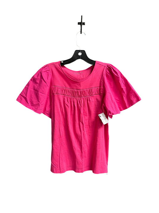 Top Short Sleeve By Loft In Pink, Size: S