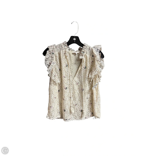 Top Sleeveless By Olivaceous In Cream, Size: S