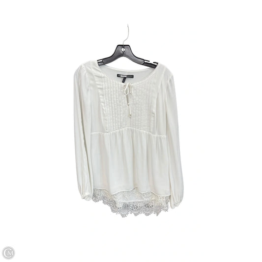 Top Long Sleeve By White House Black Market In White, Size: Xs