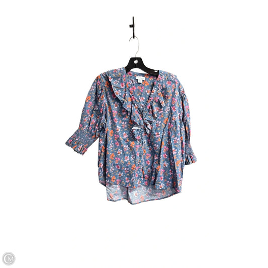 Top Short Sleeve By Sundance In Floral Print, Size: L