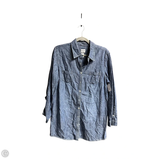 Top Long Sleeve By Chicos In Blue Denim, Size: L
