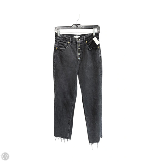 Jeans Straight By Loft In Black Denim, Size: 2
