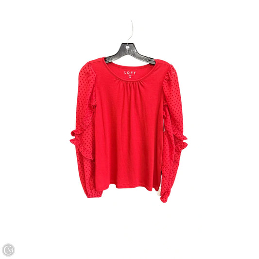 Top Long Sleeve By Loft In Red, Size: Xs