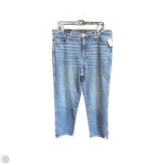 Jeans Straight By Banana Republic In Blue Denim, Size: 14