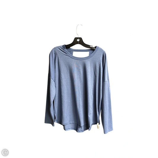 Athletic Top Long Sleeve Crewneck By All In Motion In Blue, Size: M