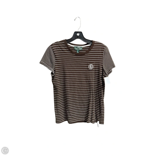 Top Short Sleeve Basic By Ralph Lauren In Striped Pattern, Size: M