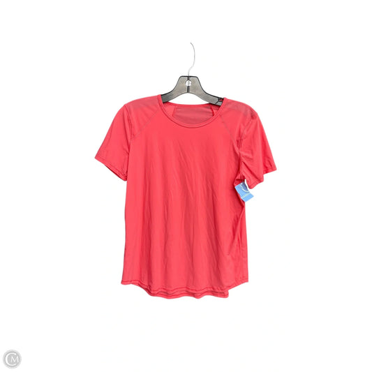 Athletic Top Short Sleeve By Lululemon In Pink, Size: S