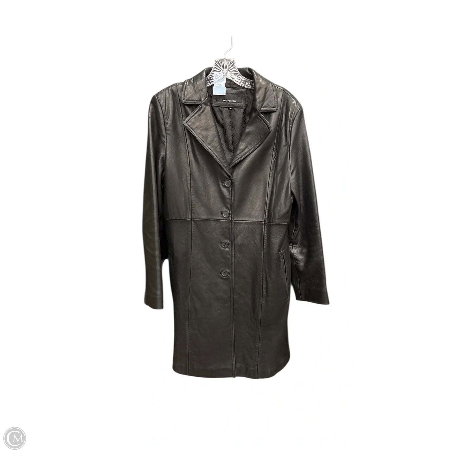 Coat Leather By Jones New York In Black, Size: M