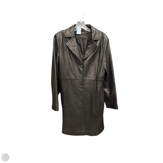 Coat Leather By Jones New York In Black, Size: M