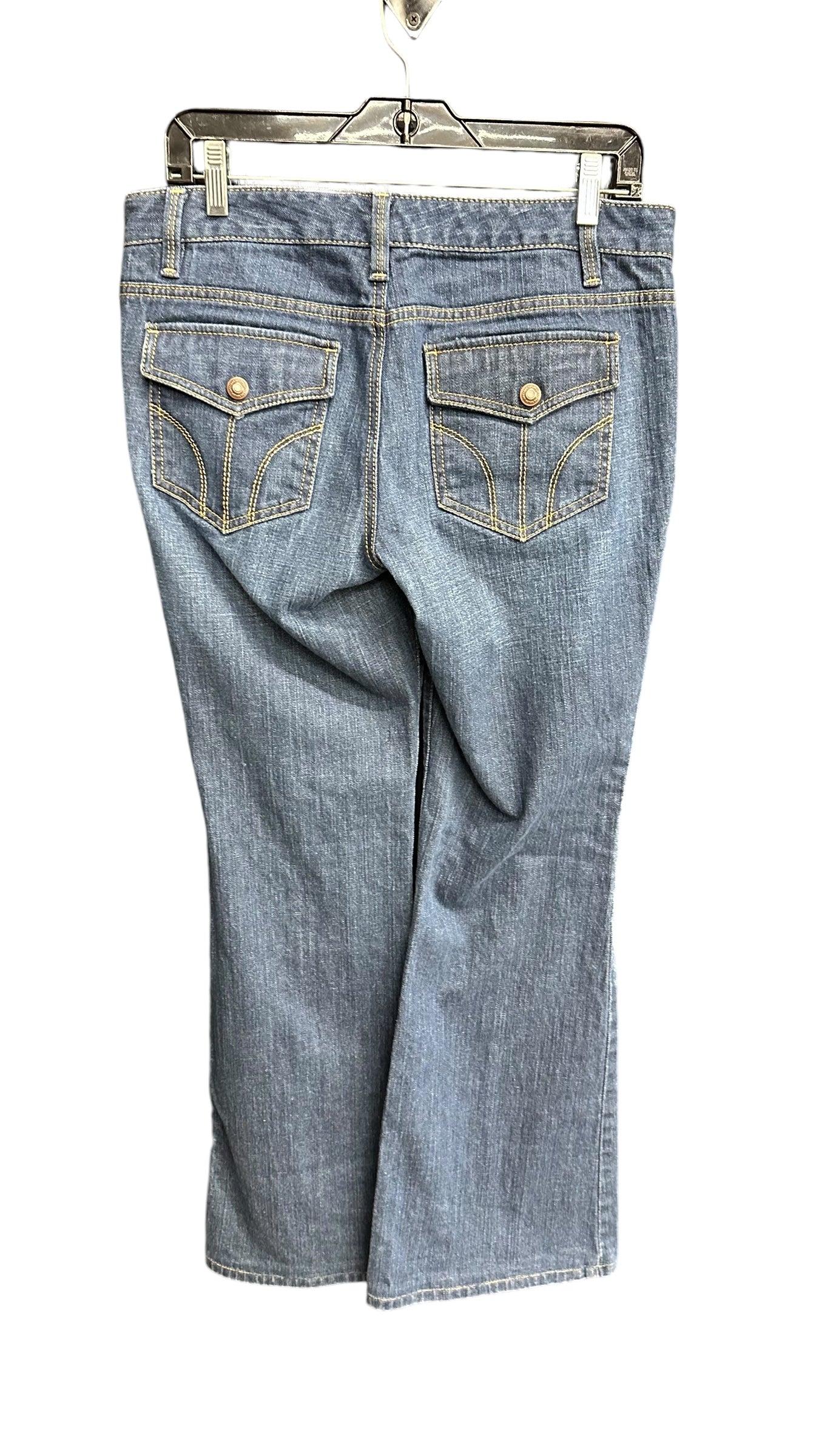 Jeans Flared By Loft In Blue Denim, Size: 10