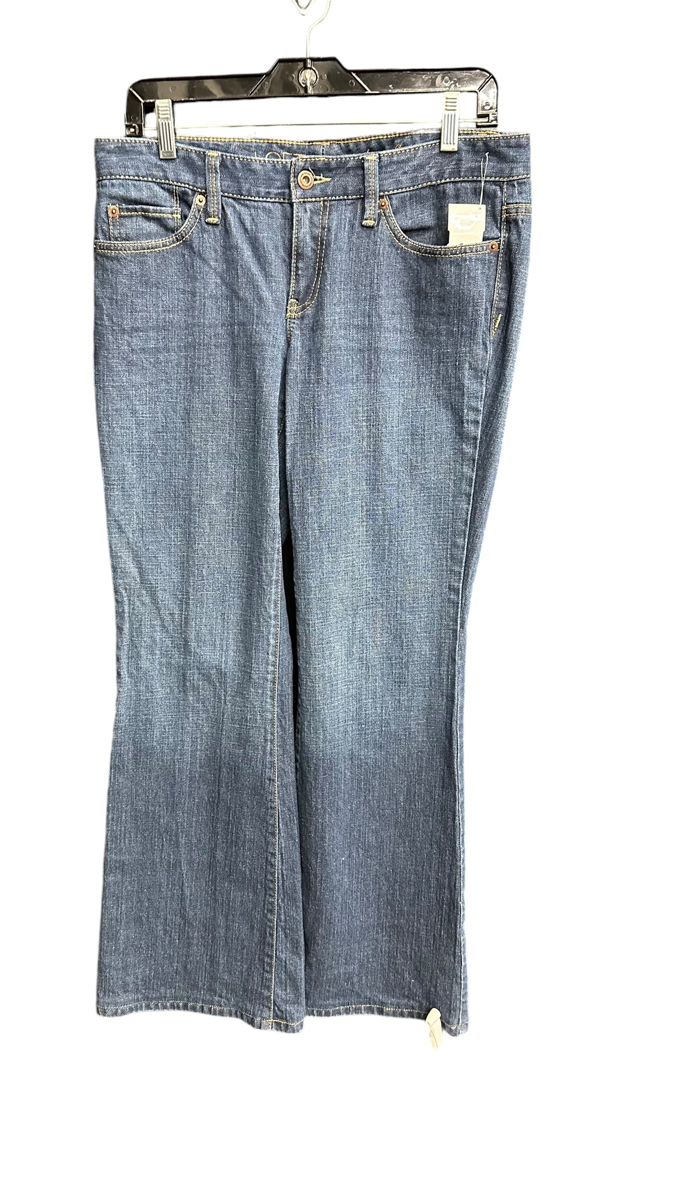 Jeans Flared By Loft In Blue Denim, Size: 10