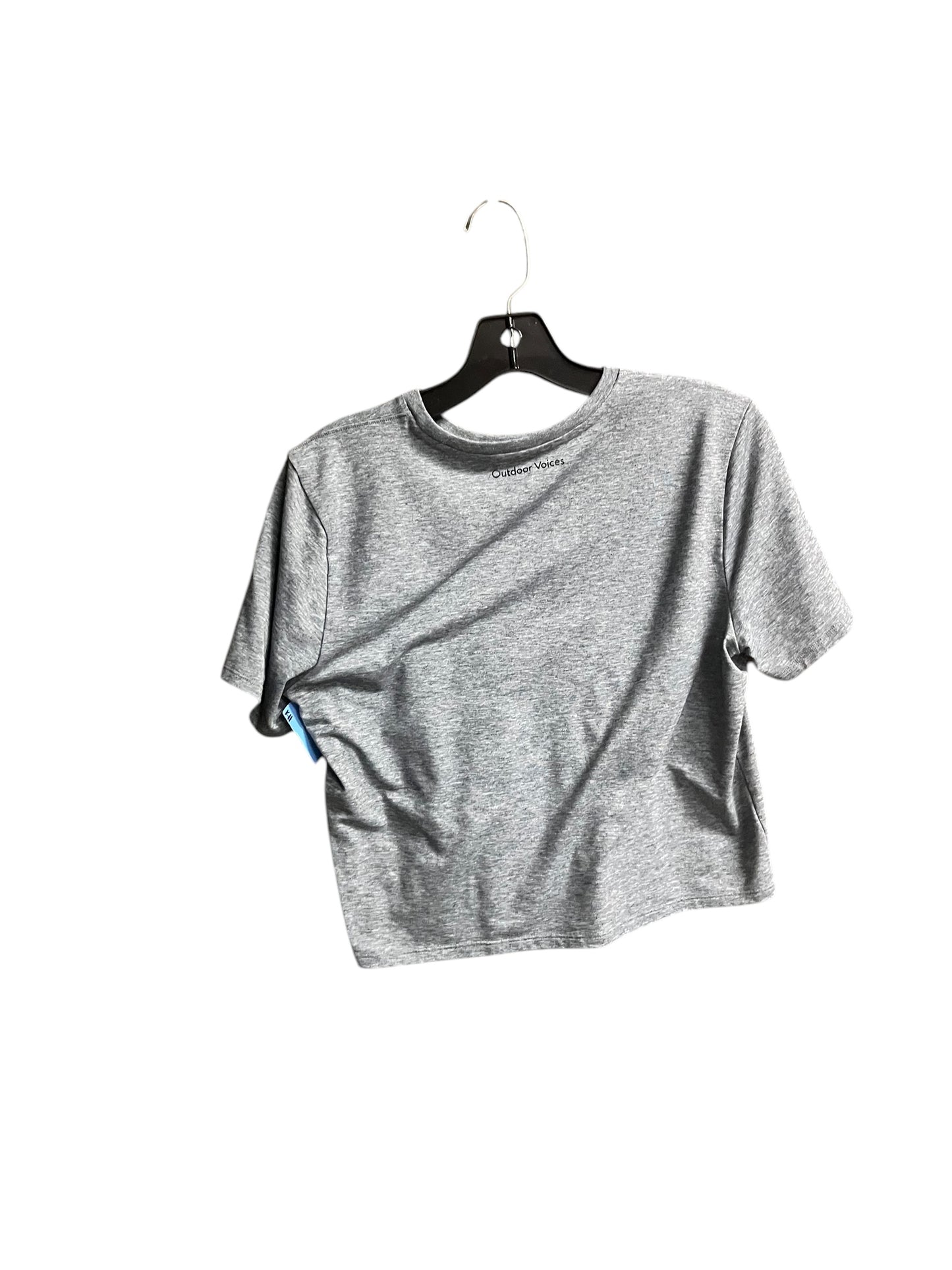 Athletic Top Short Sleeve By Outdoor Voices In Grey, Size: S